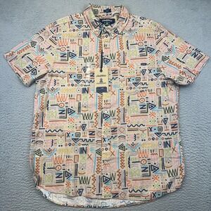 Chubbies Shirt Mens Large Disco Deserts Friday Slub Poplin‎ Short Sleeve